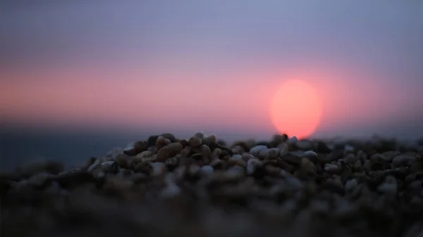 Sonnenuntergang Auf See Die Schönheit Der Natur Morgengrauen — Stockfoto