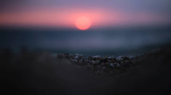 Sonnenuntergang Auf See Die Schönheit Der Natur Morgengrauen — Stockfoto