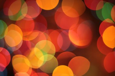 Odak dışında çok renkli zarif çelenk Bokeh Noel makro arkaplanı