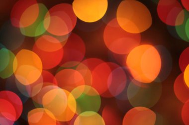 Odak dışında çok renkli zarif çelenk Bokeh Noel makro arkaplanı