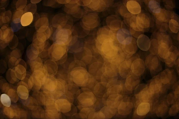 Defocused New Year Macro Background Garland Bokeh Different Lights Colors — Stock Photo, Image