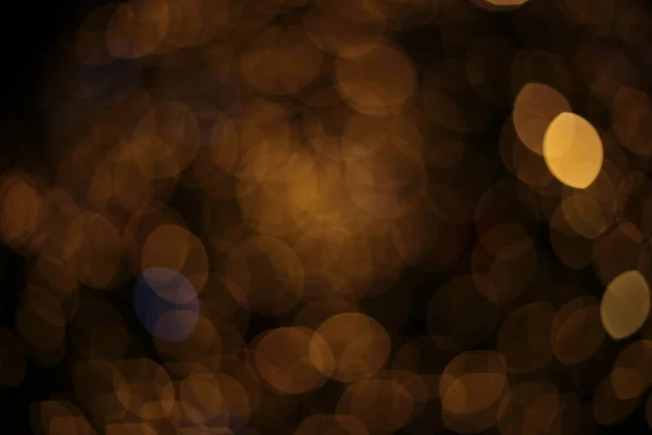 Defocused New Year Macro Background Garland Bokeh Different Lights Colors — Stock Photo, Image