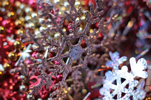 Boule Brillante Brillante Guirlande Comme Perles Pour Décorer Arbre Noël — Photo