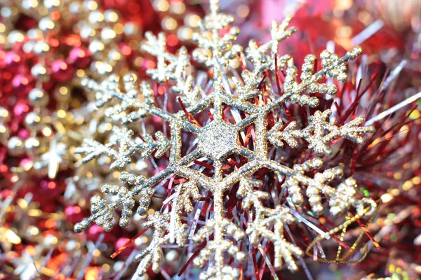 Χριστουγεννιάτικο Bokeh Garland Φωτεινό Ζουμερό Φόντο — Φωτογραφία Αρχείου