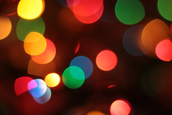 Christmas Bokeh Garland Bright Juicy Background — 스톡 사진