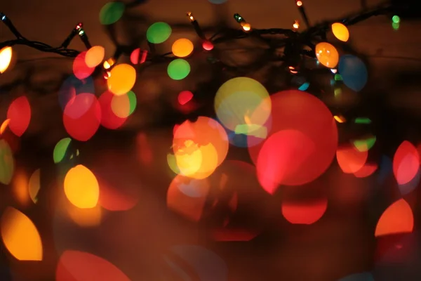 Christmas bokeh garland bright juicy background