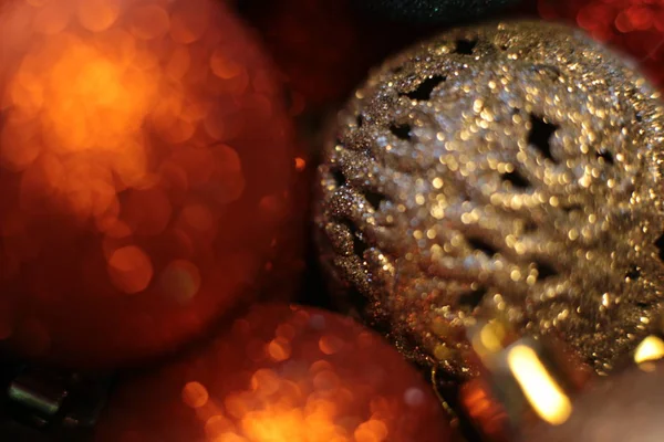 Shiny Bright Background Ball Garland Beads Decorating Christmas Tree Festive — Stock Photo, Image