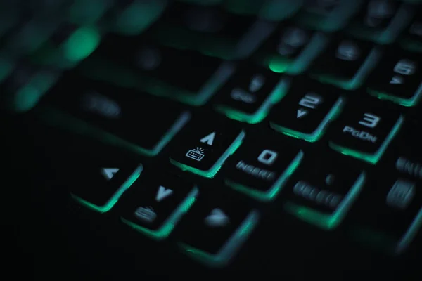 Brillante Multicolor Teclado Macronegro Botón Fondo — Foto de Stock