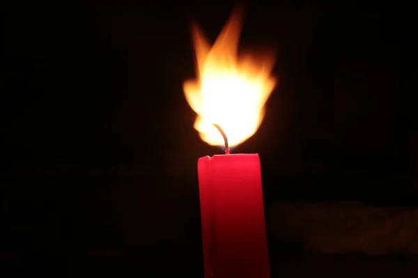 Rött Ljus Bränner Eld Bakgrund — Stockfoto