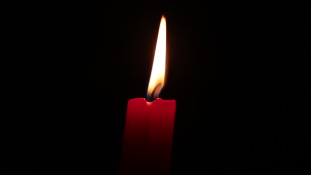 视频火焰红色蜡烛燃烧背景火 — 图库视频影像