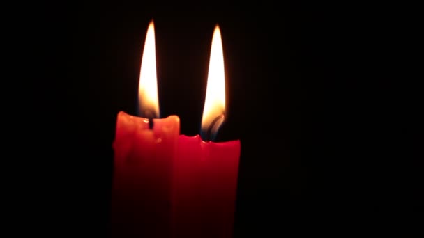 flamme vidéo bougie rouge brûle feu de fond 