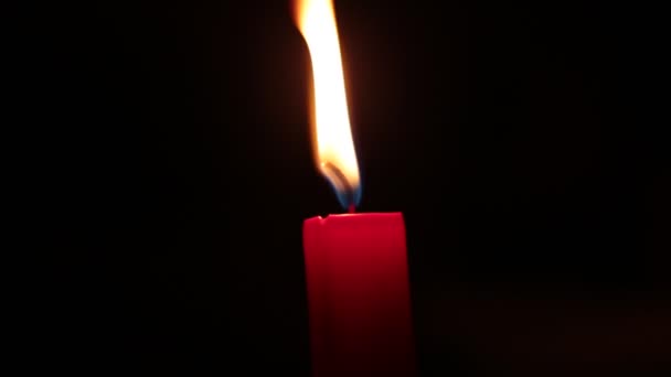 flamme vidéo bougie rouge brûle feu de fond 