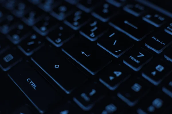 Helle Mehrfarbige Makro Hintergrund Taste Schwarz Laptop Tastatur Technologie Flackern — Stockfoto
