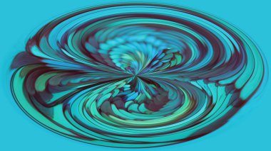 Parlak turkuaz yeşil arka plan, alışılmadık güzel desen ve gradyan doğal gölge