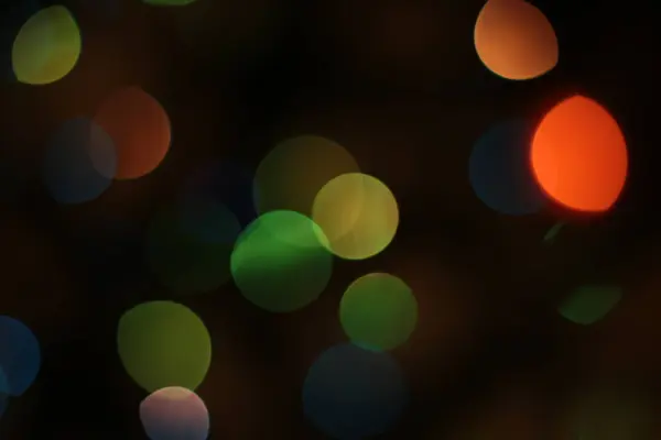 Bokeh Kolorowe Światła Girlandy — Zdjęcie stockowe