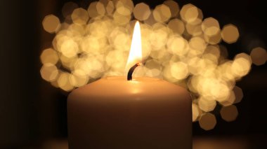  Alev beyazı mum arka plan ateşini yakar