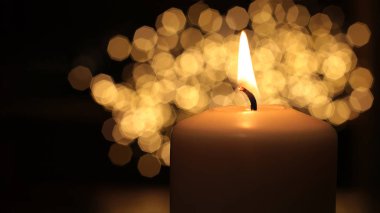  macro flame round candle burns background fire