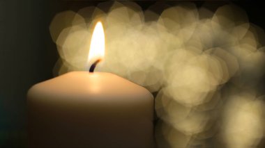  macro flame round candle burns background fire