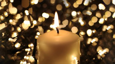  macro flame round candle burns background fire