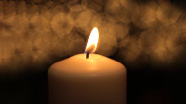  macro flame round candle burns background fire