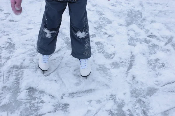 Ice Snow Rinkwinter Fun Skating — Stock Photo, Image