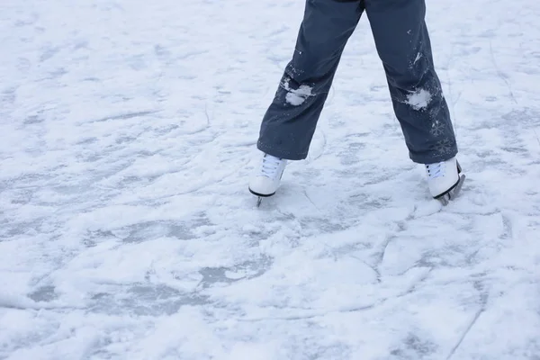 Ijs Sneeuw Baan Winter Plezier Schaatsen — Stockfoto
