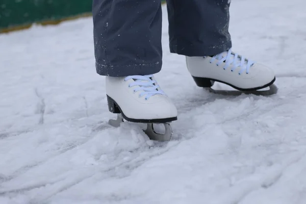 Ice Snow Rinkwinter Fun Skating — Stock Photo, Image