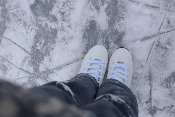 Ice Snow Rinkwinter Fun Skating — Stock Photo, Image