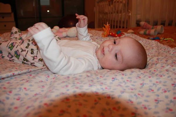 Rosto Bebê Pequeno Bonito — Fotografia de Stock