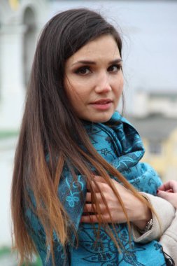  portrait of a beautiful woman with long black hair 