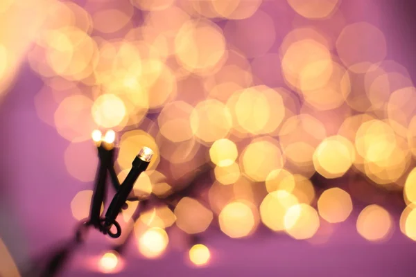 Girlanda Światła Bokeh Świąteczne Tło — Zdjęcie stockowe