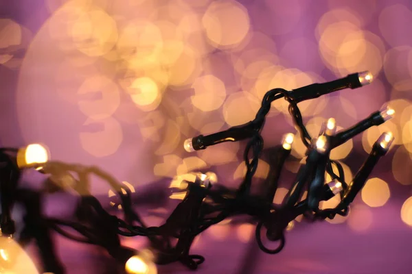 Boże Narodzenie Drzewo Zabawki Makro Zdjęcie Świecące Tło Koraliki Okrągłe — Zdjęcie stockowe