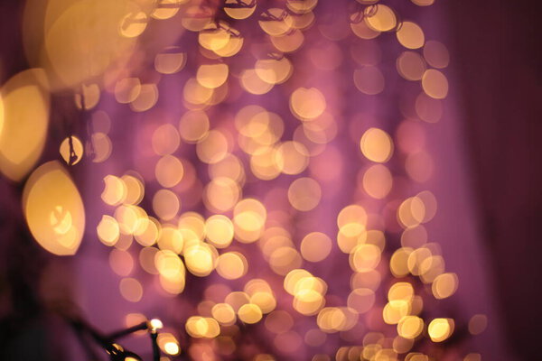 Christmas tree toy macro photo shining background beads round