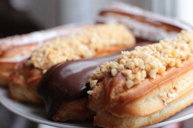Lezzetli tatlı. Takdire şayan. Makro fotoğraf.