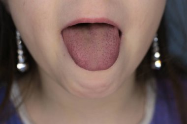 kız yüz, ağız ve gülümseme makro fotoğraf