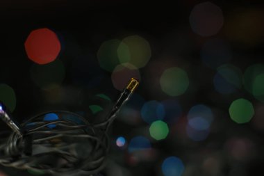 makro fotoğraf arka plan boncukları etrafında parlıyor