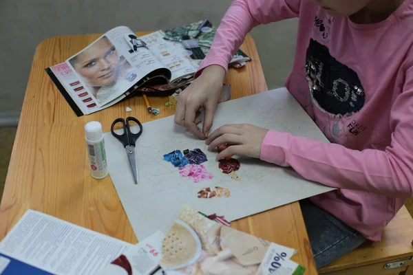 Nizhny Novgorod Região Volga Rússia Março 2020 Mãos Crianças Aplicação — Fotografia de Stock