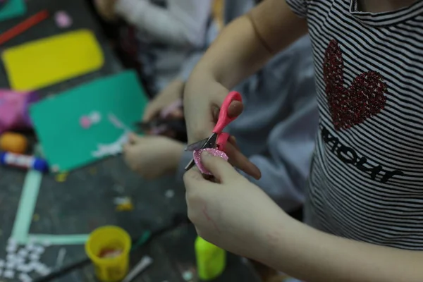 Nizhny Novgorod Volga Region Russia March 2020 Hands Children Lesson — Stock Photo, Image