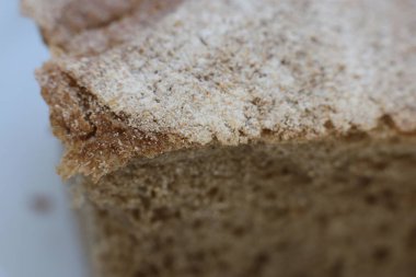 Makro fotoğraf arkaplanı taze ekmek