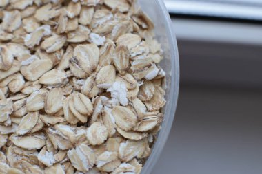 Makro fotoğraf arkaplanı kuru yulaf lapası