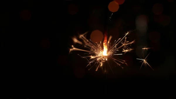 Świąteczny Płonący Blask Makro Zdjęcie — Zdjęcie stockowe