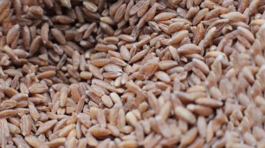 Makro fotoğraf arka planda kuru imla lapası, ideal vejetaryen yemeği.