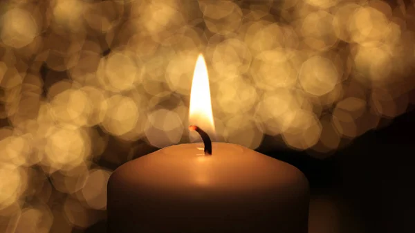 Θλιμμένο Κερί Θλίψης Και Λαχτάρας Εορταστική Φωτιά Φόντο Μακροεντολή — Φωτογραφία Αρχείου