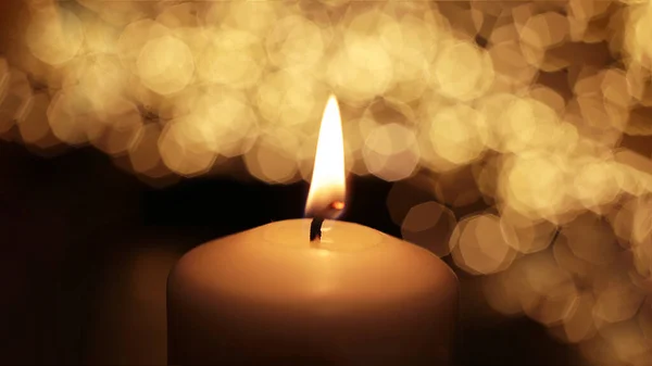 Θλιμμένο Κερί Θλίψης Και Λαχτάρας Εορταστική Φωτιά Φόντο Μακροεντολή — Φωτογραφία Αρχείου