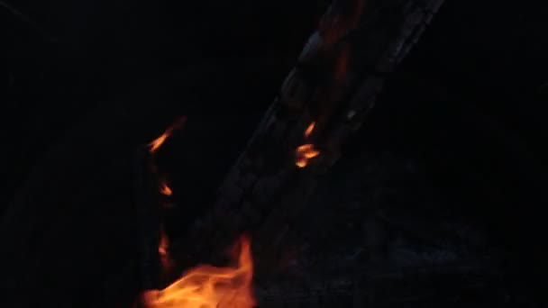 Palenie Ognia Piękny Jasny Płomień — Wideo stockowe