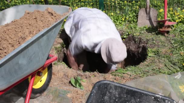 Travailler Dans Jardin Avec Terre — Video