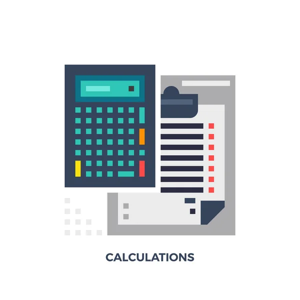 Calculs Icône plate . — Image vectorielle