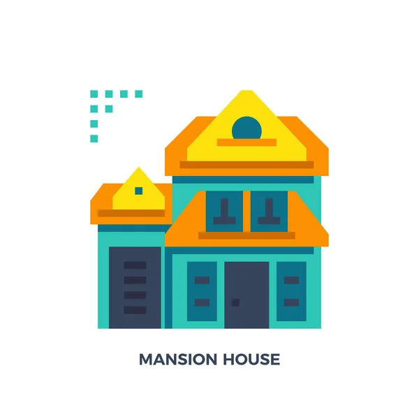 Mansion House düz simgesi. 