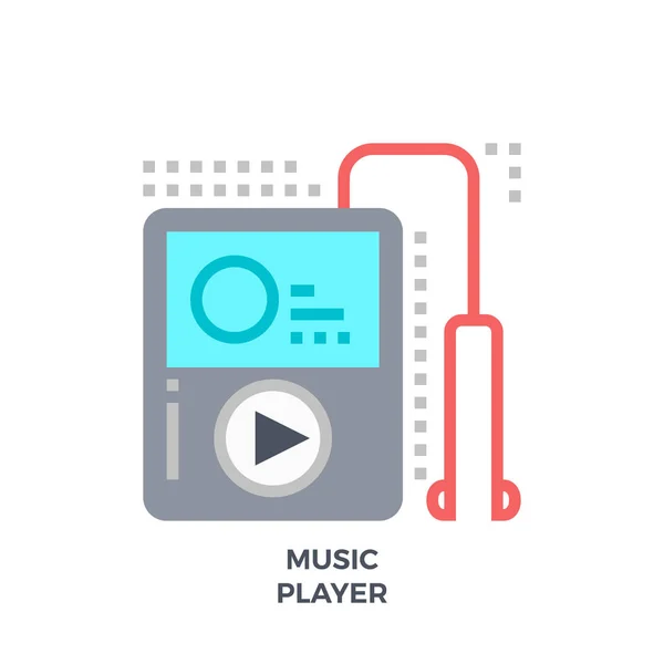 müzik çalar düz simge.