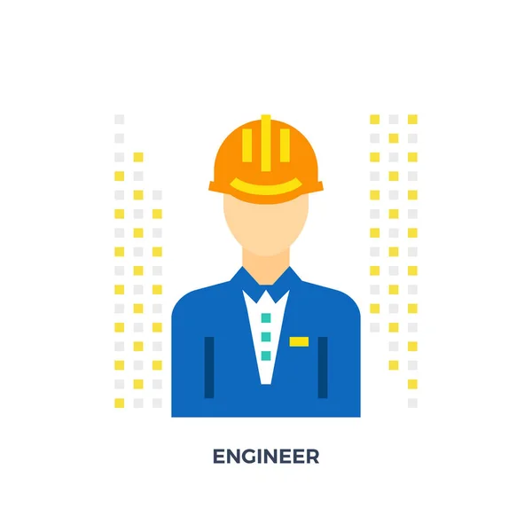 Engineer Flat Vector Icon. — Stock Vector